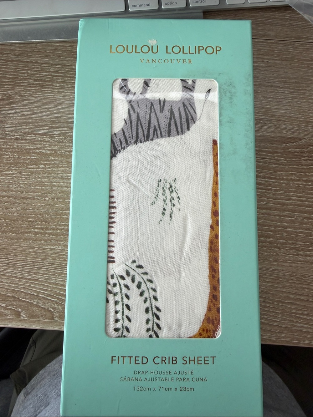 New in box - Loulou Lollipop Crib Sheet Safari Jungle